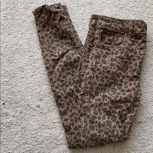 American Eagle leopard print high waisted pants